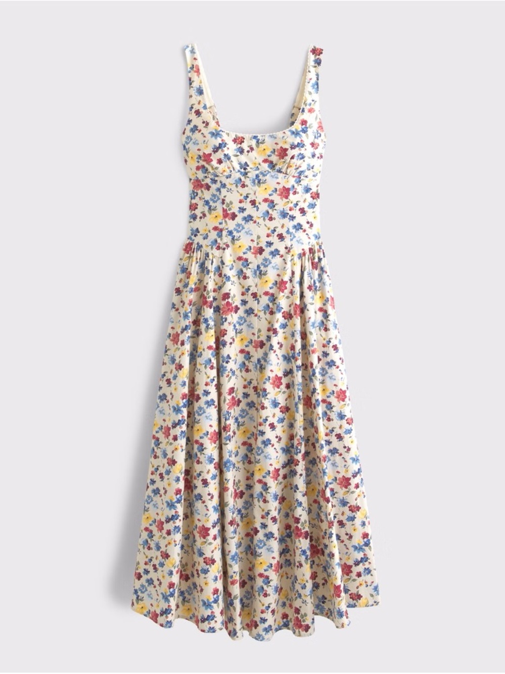 Abercrombie & Fitch 100% Cotton A&F Bra-Free Dylan Midi Dress - Picture 2 of 5